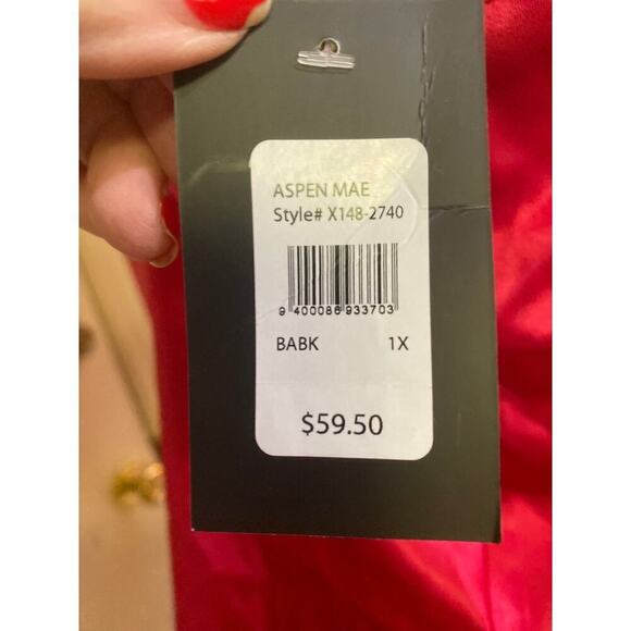 Frederick’s Satin Pajama Tank Shorts Lingerie Set Black NWTs Says 1X, Fits 2X - Picture 6 of 9